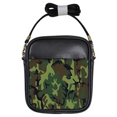 Military Camouflage Pattern Girls Sling Bags by BangZart