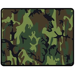 Military Camouflage Pattern Double Sided Fleece Blanket (medium)  by BangZart