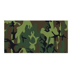 Military Camouflage Pattern Satin Wrap by BangZart