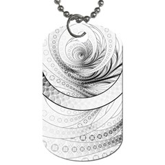 Enso, A Perfect Black And White Zen Fractal Circle Dog Tag (one Side) by jayaprime