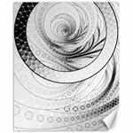 Enso, a Perfect Black and White Zen Fractal Circle Canvas 16  x 20   15.75 x19.29  Canvas - 1