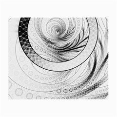 Enso, A Perfect Black And White Zen Fractal Circle Small Glasses Cloth (2-side) by jayaprime