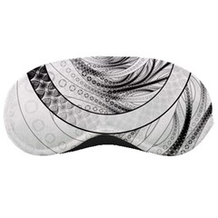 Enso, A Perfect Black And White Zen Fractal Circle Sleeping Masks by jayaprime