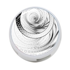 Enso, A Perfect Black And White Zen Fractal Circle 4-port Usb Hub (two Sides)  by jayaprime