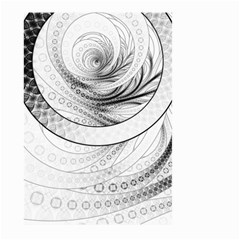 Enso, A Perfect Black And White Zen Fractal Circle Large Garden Flag (two Sides) by jayaprime