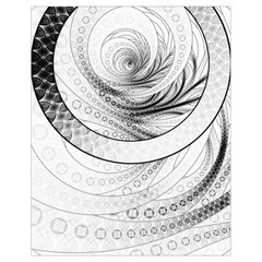 Enso, A Perfect Black And White Zen Fractal Circle Drawstring Bag (small) by jayaprime