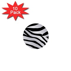 White Tiger Skin 1  Mini Buttons (10 Pack)  by BangZart