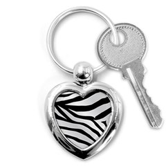 White Tiger Skin Key Chains (heart)  by BangZart