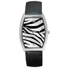 White Tiger Skin Barrel Style Metal Watch by BangZart