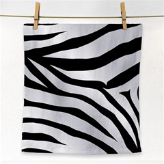 White Tiger Skin Face Towel by BangZart