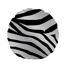 White Tiger Skin Standard 15  Premium Round Cushions by BangZart