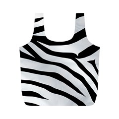 White Tiger Skin Full Print Recycle Bags (m)  by BangZart