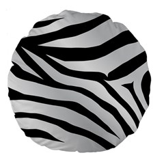 White Tiger Skin Large 18  Premium Flano Round Cushions by BangZart