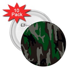 Army Green Camouflage 2 25  Buttons (10 Pack)  by BangZart