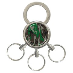 Army Green Camouflage 3-ring Key Chains by BangZart