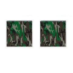 Army Green Camouflage Cufflinks (square) by BangZart