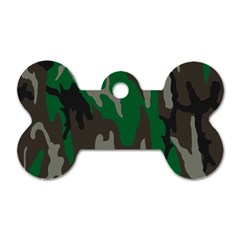 Army Green Camouflage Dog Tag Bone (one Side) by BangZart