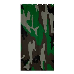 Army Green Camouflage Shower Curtain 36  X 72  (stall)  by BangZart