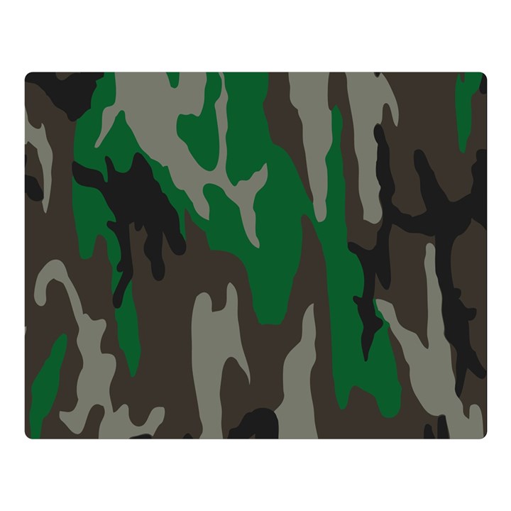 Army Green Camouflage Double Sided Flano Blanket (Large) 