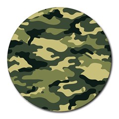 Camouflage Camo Pattern Round Mousepads by BangZart