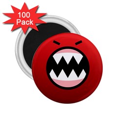 Funny Angry 2 25  Magnets (100 Pack)  by BangZart