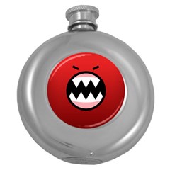 Funny Angry Round Hip Flask (5 Oz) by BangZart