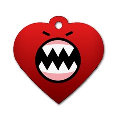 Funny Angry Dog Tag Heart (one Side) by BangZart