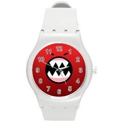 Funny Angry Round Plastic Sport Watch (m) by BangZart