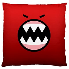 Funny Angry Large Flano Cushion Case (one Side) by BangZart