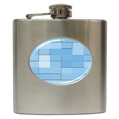 Blue Squares Iphone 5 Wallpaper Hip Flask (6 Oz) by BangZart