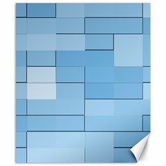 Blue Squares Iphone 5 Wallpaper Canvas 8  X 10  by BangZart