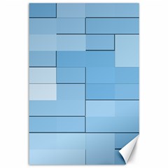 Blue Squares Iphone 5 Wallpaper Canvas 12  X 18   by BangZart