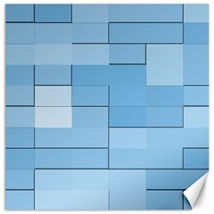 Blue Squares Iphone 5 Wallpaper Canvas 16  X 16   by BangZart