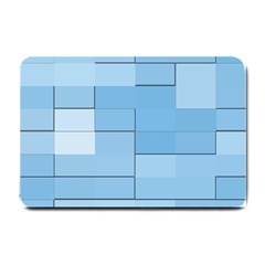 Blue Squares Iphone 5 Wallpaper Small Doormat  by BangZart