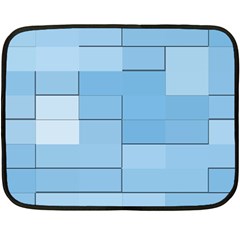 Blue Squares Iphone 5 Wallpaper Double Sided Fleece Blanket (mini)  by BangZart