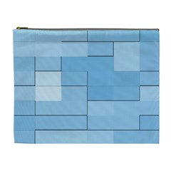 Blue Squares Iphone 5 Wallpaper Cosmetic Bag (xl) by BangZart