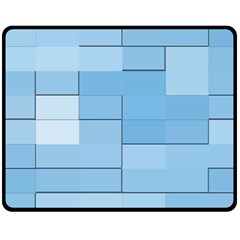 Blue Squares Iphone 5 Wallpaper Fleece Blanket (medium)  by BangZart