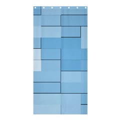 Blue Squares Iphone 5 Wallpaper Shower Curtain 36  X 72  (stall)  by BangZart