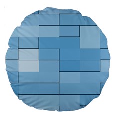 Blue Squares Iphone 5 Wallpaper Large 18  Premium Round Cushions by BangZart