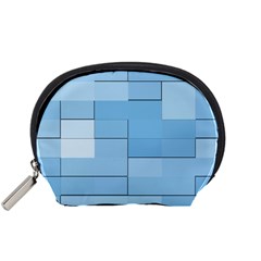 Blue Squares Iphone 5 Wallpaper Accessory Pouches (small)  by BangZart