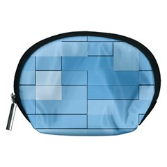 Blue Squares Iphone 5 Wallpaper Accessory Pouches (medium)  by BangZart