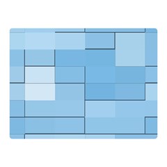 Blue Squares Iphone 5 Wallpaper Double Sided Flano Blanket (mini)  by BangZart