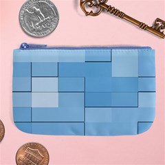 Blue Squares Iphone 5 Wallpaper Large Coin Purse