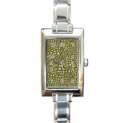 Aligator Skin Rectangle Italian Charm Watch by BangZart