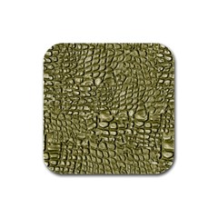 Aligator Skin Rubber Square Coaster (4 Pack)  by BangZart