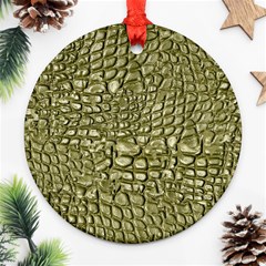 Aligator Skin Round Ornament (two Sides) by BangZart