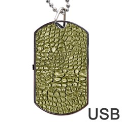 Aligator Skin Dog Tag Usb Flash (one Side) by BangZart