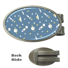 Space Rockets Pattern Money Clips (oval)  by BangZart