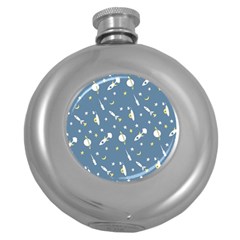 Space Rockets Pattern Round Hip Flask (5 Oz) by BangZart