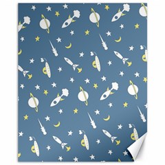 Space Rockets Pattern Canvas 11  X 14   by BangZart